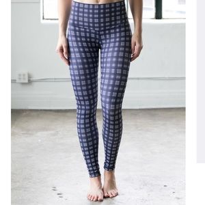 DYI Navy tartan signature tight